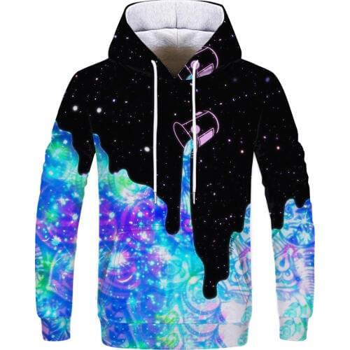 Hot Fashion Men/Women 3D Sweatshirts Print Milk Space Galaxy Hooded Hoodies Unisex Tops Wholesale and retail Jackets Tops