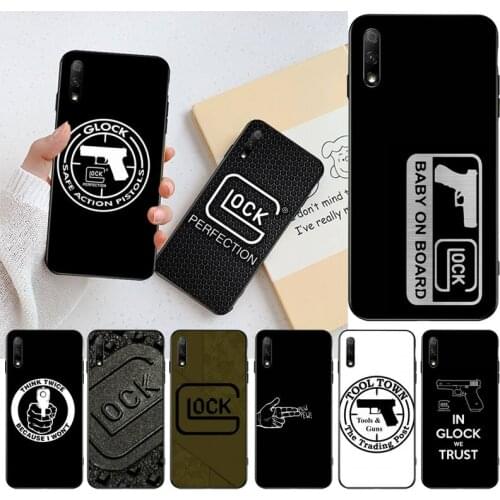 CUTEWANAN Glock Handgun Custom Soft Phone Case For Huawei Nova 6se 7 7pro 7se honor 7A 8A 7C Prime2019