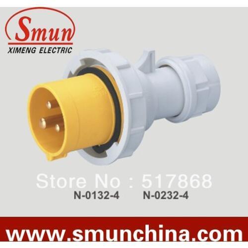 N-0132-4 16A 110-130V 2P+E 3pin Industrial Plug with CE ROHS 1 Year Warranty IP67 degree PA66
