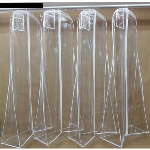 Transparent Clothes Storage Bag Solid Cover For Wedding Dress Dust Extra Large Waterproof PVC Garment