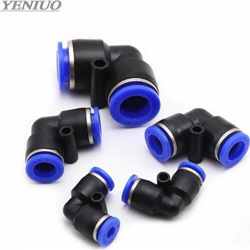 PVG" 2Way 4 6 8 10 12 14 16MM Pneumatic L Type elbow fitting Plastic Pipe Connector Quick Fitting