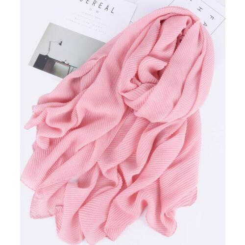 Fashion winter scarf for women head scarf solid colour hijab wraps female scarvess and shawls for ladies