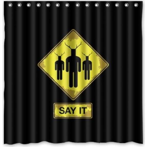 Polyester Fabric Bath Shower Curtain Monty Python Waterproof Bathroom Decorative Curtains 180x180cm With White Hooks