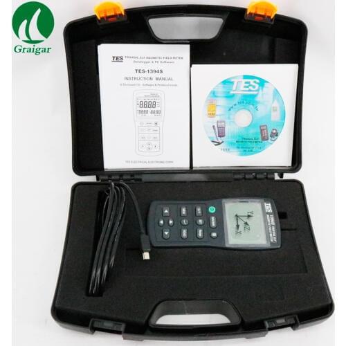 TES-1394S Hand-held EMF Tester Electromagnetic Field Tester Data hold Peak hold function