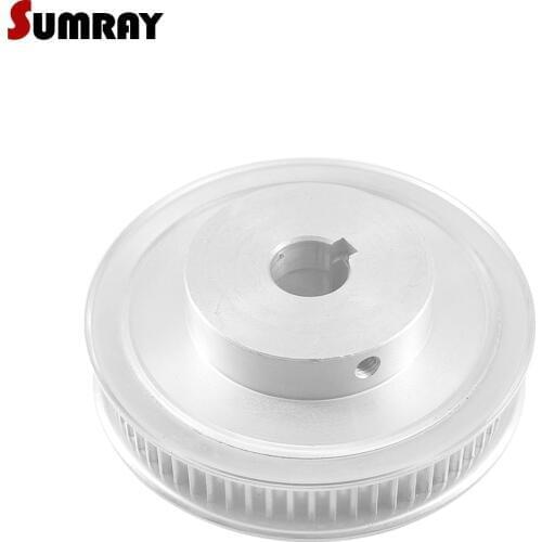 SUMRAY Keyway Timing Belt Pulley 5M 65T 18/19/20/22/25mm bore keyway diameter 6/8mm 16/21mm width Synchronous Pulley Wheel