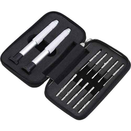 1Set Of Multifunctional Glasses Watch Repair Tools Precise Screwdriver Set Watches Hex Tools Handle Cutter Head Parts