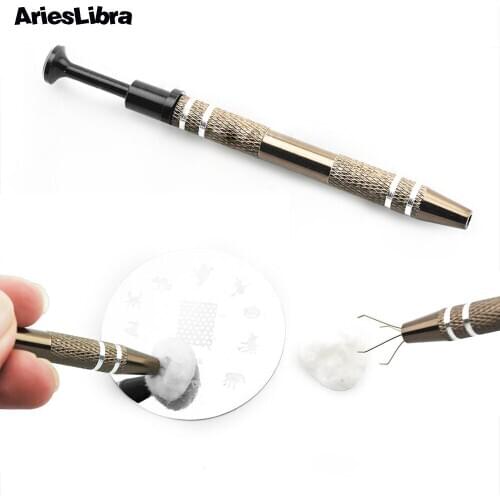 1pc Pro Manicure Saver Cotton Claw Clean Nail Template Claw Nail Stamping Plates Cleaning Nail Stamping Polish Remover Tool