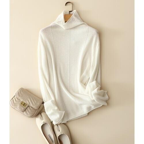 2021 winter ladies essential 100% cashmere turtleneck sweaters long sleeve softness women stylish jumper tops