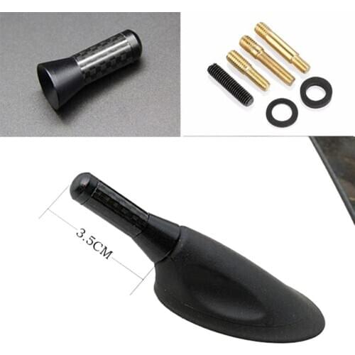3.5cm Carbon Fiber Auto Vehicle Car Styling Short Antenna Modification Aerial