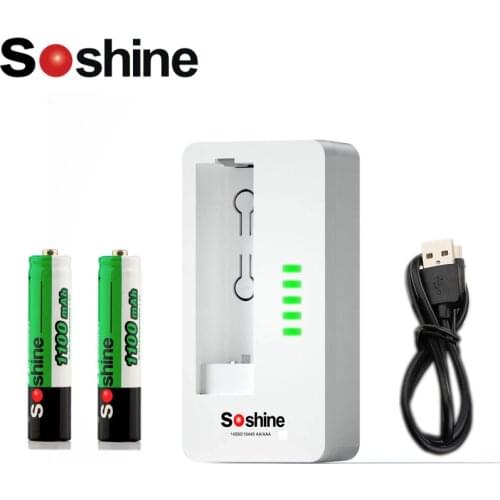 4 pcs Soshine 1100mAh AAA 1.2V Ni-Mh Rechargeable Battery AAA NIMH Battery with Battery Case