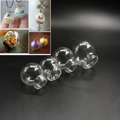 500pcs Mix Size Round glass globe bubble cover dome locket vial pendant glass bottle vial bottle fashion jewelry accessories