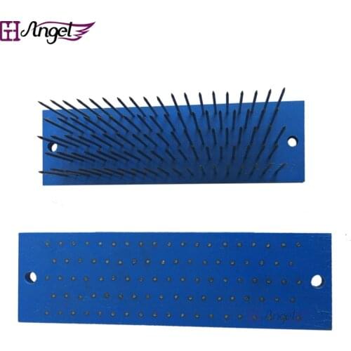 93 Teeth 2pcs/set Professional Hair Hackle Tangle Hair Brush for Raw Hair Making Hair Extensions Tools Stainless Steel Needles