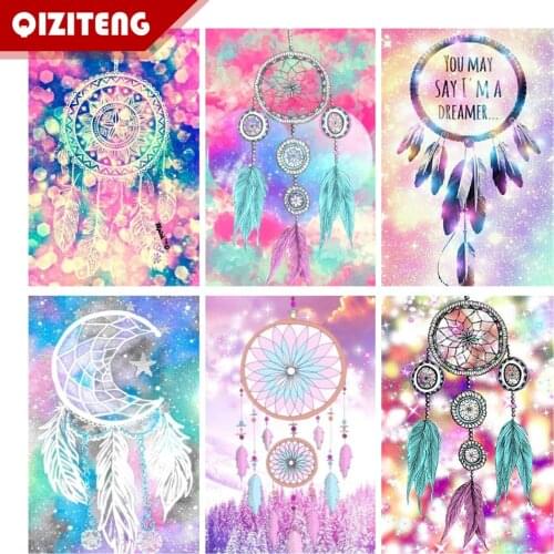 5D DIY Diamond Painting Dream Catcher Color Bell Picture Full Square/Round Rhinestone Mosaic Home Decor Cross Stitch Gift