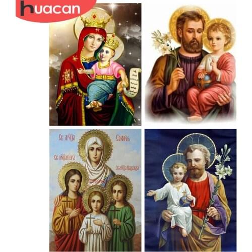 HUACAN 5d Diamond Painting Religious Mosaic Jesus DIY Diamond Embroidery Portrait Handicraft Home Decor Craft Kit