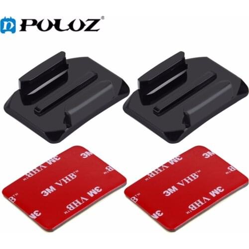 For Go Pro Accessories 2 Curved Surface Mounts + 2 Adhesive Mount Stickers for GoPro HERO5 HERO4 Session HERO 5 4 3+ SJ4000