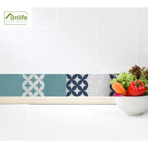 Funlife® Peel Stick Waterproof Self-Adhensive Tile Sticker Eco-Friendly PVC Wall Stickers Removable Kitchen Bathroom Wall Border