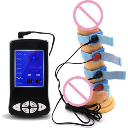 Electric Shock Pulse Penis Ring Penis Erection Stimulator Toy Electro Chastity Cock Ring Masturbator Adult Sexo Toys For Men Sex