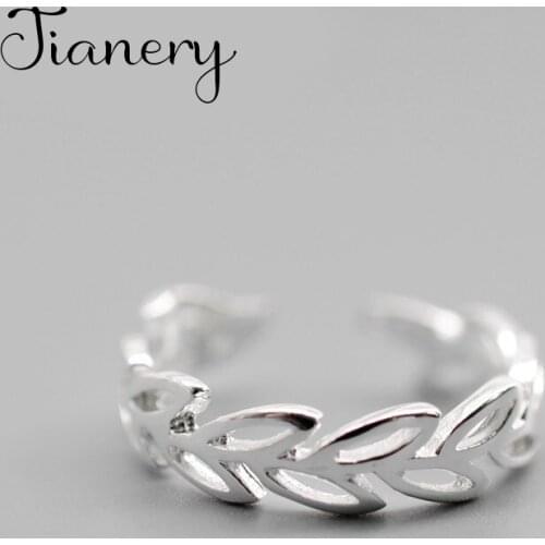 New Trendy Personality Punk Leaf Rings For Women Lady Resizable Size Rings Party Jewelry Charm Gifts 2021