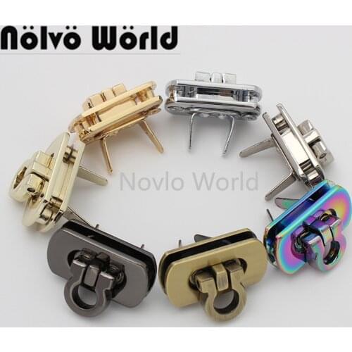Nolvo World 2-10 pieces 7 colors 25x13mm 30x17mm Flip lock fashion bag lock high quality lock