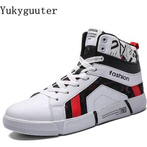 Men Skateboarding High Shoes Canvas Sport Cool Light Weight Sneakers Outdoor Athletic Boots Male Breathable High Quality Flat