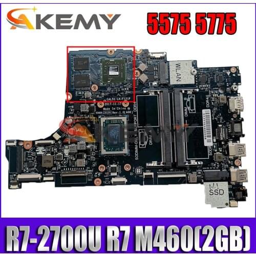 Akemy NEW Ryzen7 2700 R7 M460(2GB) For Dell inspiron 5575 5775 Motherboard CAL51 LA-F121P CN-0P34C9 P34C9 Mainboard 100%tested