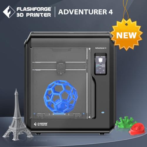 Flashforge Newest 3D Printer Adventurer 4 Auto-Leveling with HEPA13 Air Filter 220*200*250mm Print Size Power Resume Printing