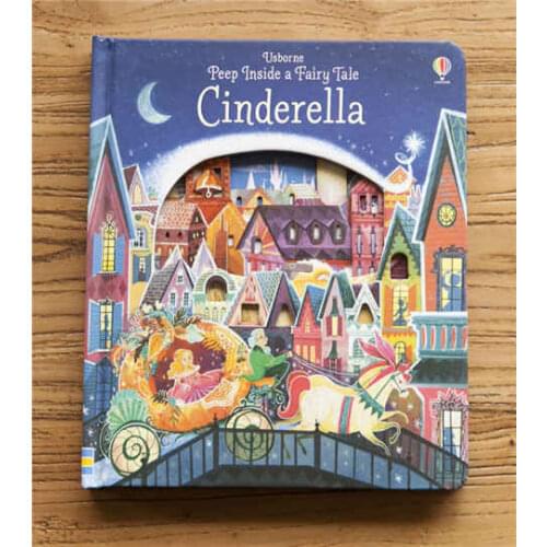 3-6 year 1 book/set Usborne Peep Inside Cinderella English Classic story picture books Early education English Enlightenment
