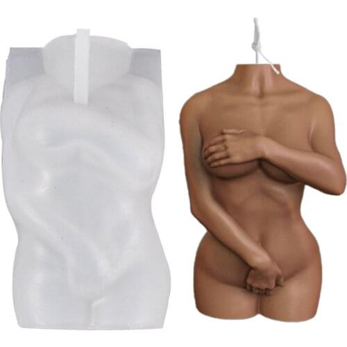 Sexy Human Body Silicone Candle Mold Male Female Fragrance Candle Making Wax Mould Diy Soap Mold For Desk Decor
