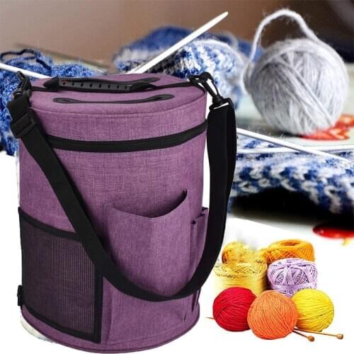 Portable Crochet Yarn Wool Storage Bag Household DIY Knitting Needles Craft Sewing Tools Organizer