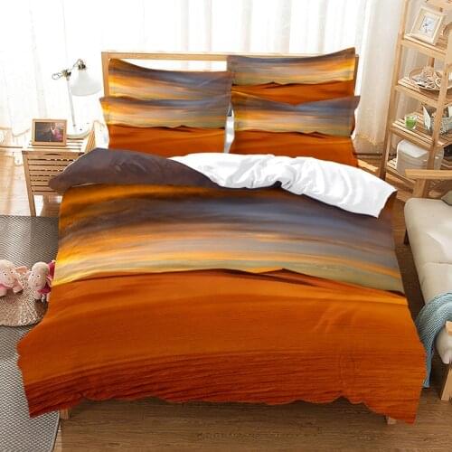 Dusk Desert Bedding Duvet Cover Set 3d Digital Printing Bed Linen Fashion Design Comforter Cover Scenery Bedding Sets Bed Set
