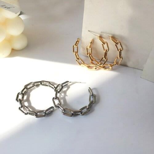 S925 needle European and American Design Drop Earrings New Metal Hollow Geometric Fashion Women Earrings For Girl Party Gifts