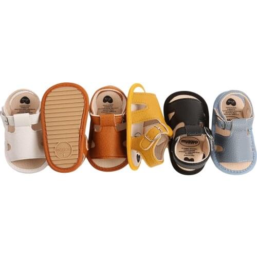 Baby Girls Boys Sandals Shoes Summer Infant Simple Style Solid Color Soft Rubber Sole Shoes Toddlers Non-slip Prewalker 0-18M