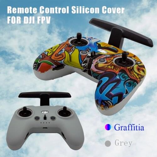 For DJI FPV Remote Controller Silicone Cover Transmitter Graffiti Scratch Protective Film Colorful Case Skin Drone Accessories