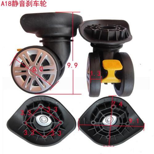 A18 1 Pair Replacement Luggage Parts Wheels Suitcase Accessories Repair Trolley Travel suitcase feet Left & Right Wheels W041