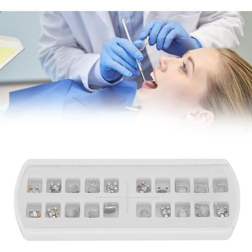 Dental Orthodontic Metal Brackets Braces MINI 0.022 3‑4‑5Hooks Dental Accessory
