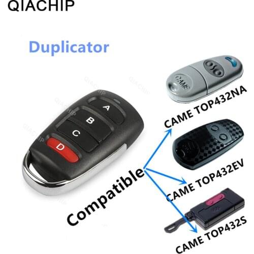 QIACHIPU niversal garage door remote control 433MHZ opener Cloning 4 key Auto Car Rolling Code gate 433 duplicator clone cloning