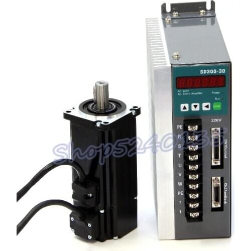 High quality Servo motor set 200W 400W 600W AC220V 60ST AC Servo Motor 0.637N.M 1.27N.M 1.91N.M 3000RPM with Servo Driver