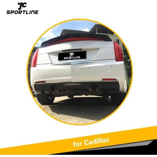 Carbon Fiber Rear Diffuser Trim For Cadillac ATS 2014 - 2018 Rear Bumper Diffuser Trim Decoration Spoiler Splitters 3 pcs/set