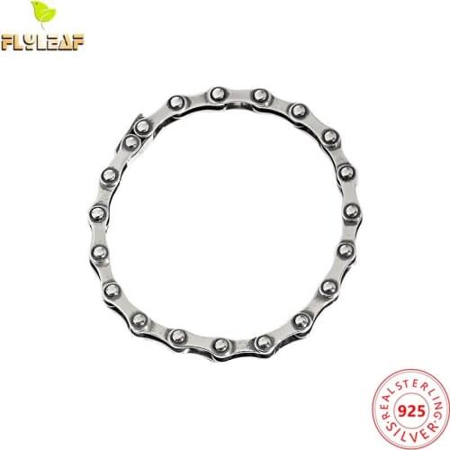 925 Sterling Silver Bicycle Chain Bracelets For Women Vintage Mechanical Style Female Fine Jewelry Do The Old Process