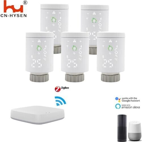Zigbee WIFI Thermostatic Radiator Valve Head TRV with 7 days weekly programmable
