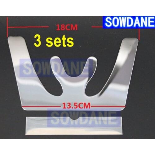 3 sets Dental Orthodontic Occlusal Maxillary Casting Jaw Fox Plane Plate Autoclavable Stainless Steel Dental Lab tools