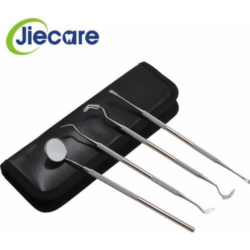 4 PCS/Set High Quality Stainless Steel Teeth Whitening Kit Dental Tools Dentists Pick Tool Tooth Scraper Set Dental Instruments