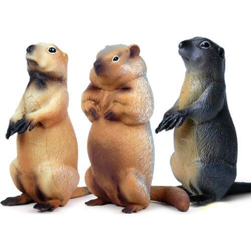 4 Kinds Marmot /Squirrel Animal Figure Collectible Toys Squirrel Animal Action Figures Kids Plastic Toys
