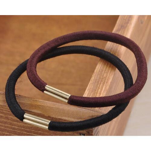 5pcs/lot mix wholesale Fashion korea cute alloy Cheapest Black Elastic hair bands hair jewelry for women