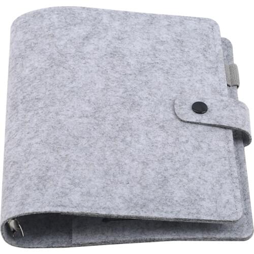 A5 A6 Felt Shell Fabric Notebook Paper Planner Inner Page Ring Binder Stationery Gift Traveler Journal Loose Leaf Notebook