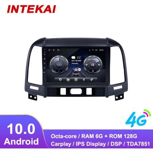 9"Android 10.0 Car Radio GPS Navigation autoradio multimedia player for HYUNDAI SANTA FE 2005 2012 head unit stereo