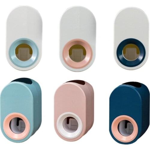 1 Set Toothpaste Dispenser Automatic Wall Mounted Compact Design Convenient Sturdy Toothpaste Squeezer for Bathroom Wholesale