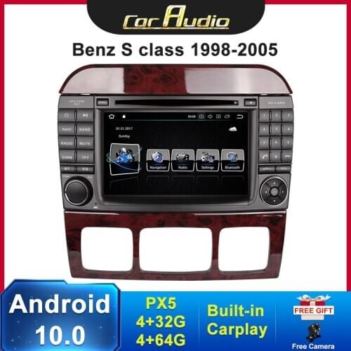 8“ HD IPS Car Multimedia player for Benz S class W220 1998-2005 Car DVD Radio Palyer 2 Din Android 10.0 Car Stereo Auto radio
