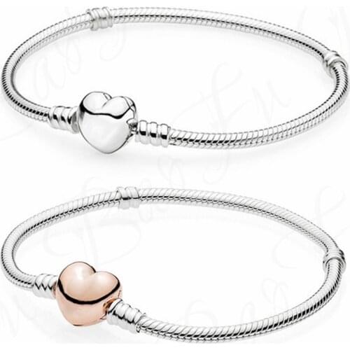 Baofu New Original 925 Sterling Silver Bracelet Love Classic Signature Snake Chain Suitable For Female DIY Fashion Jewelry
