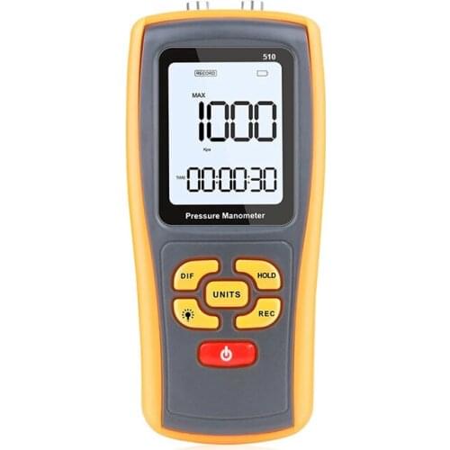 BENETECH GM510 Digital LCD High Accuracy Pressure Gauge Manometer